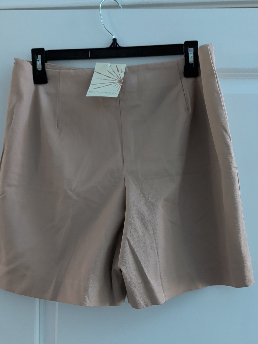 Boston Proper Light Beige Tailored Bermuda Shorts